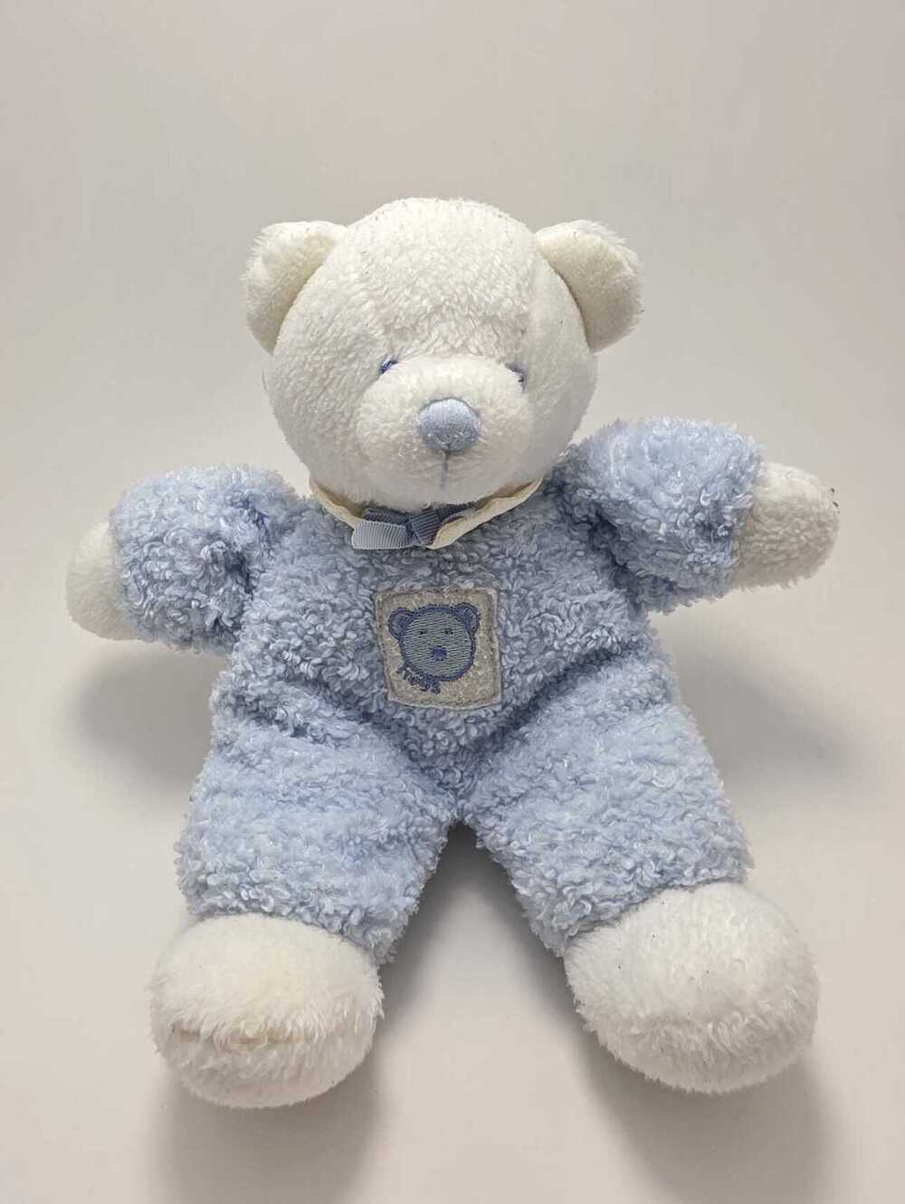 Russ Baby Plush “Drowsy” the Blue Bear Rattle Stuffed Animal Vintage Toy Rare